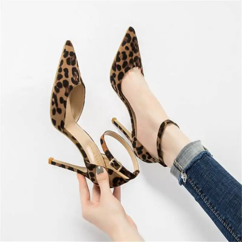 

High Heels Women Pumps 10cm 8cm 6cm Stilettos Ladies Shoes Prom Heels Women Sexy Party Wedding Shoes Leopard Big Size 34-41