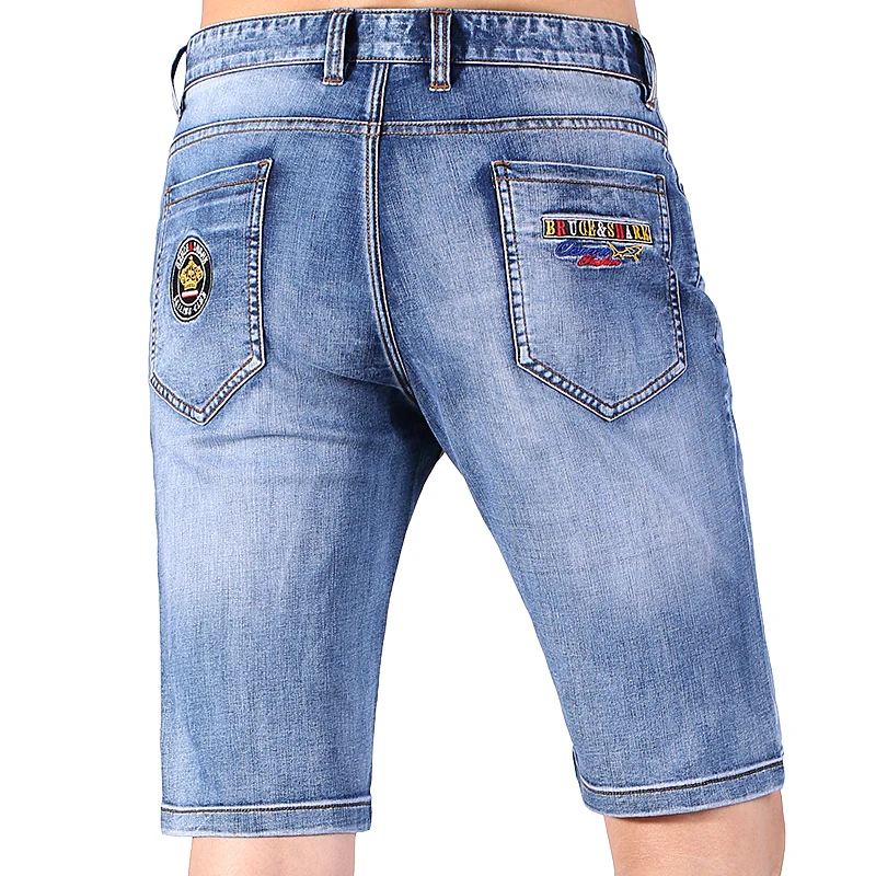 

Джинсы мужские прямые из хлопка, деловые повседневные Модные Стрейчевые джинсы, мягкие брюки из денима, большие размеры 42, лето, 2020