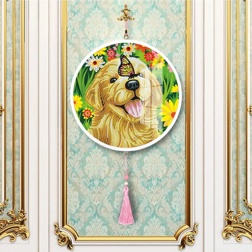 

Dog Style Mural Tessles Diamond Painting Special Shaped 5d Diamond Embroidery With Frame Art Kits Decorations Home Gift