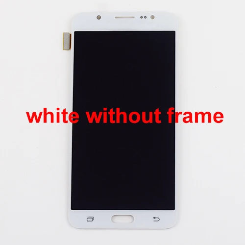 White without frame Для samsung Galaxy J7 lcd J710 SM J710F J710FN J710M J710H J710A DS lcd дисплей+ кодирующий преобразователь сенсорного экрана в сборе рамка - Цвет: White without frame