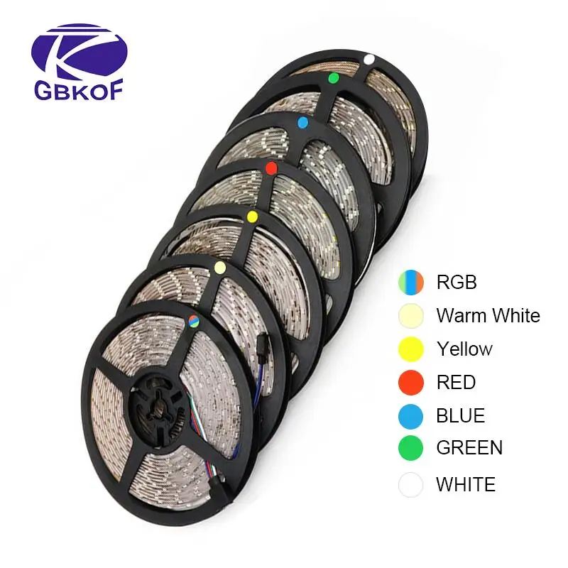 5M RGB 300 светодиодный полосы светильник 60 s/м SMD 2835 теплый белый красные синие Luces