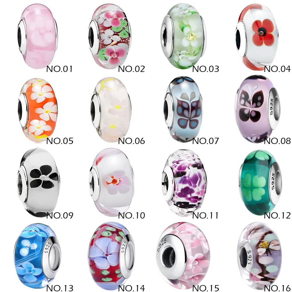 Бусины из муранского стекла женские серебра 925 пробы|Шармы| |