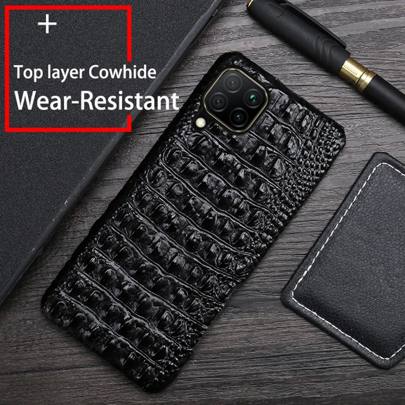 Высококлассный мужской чехол из натуральной кожи для телефона Huawei P40lite Воловья