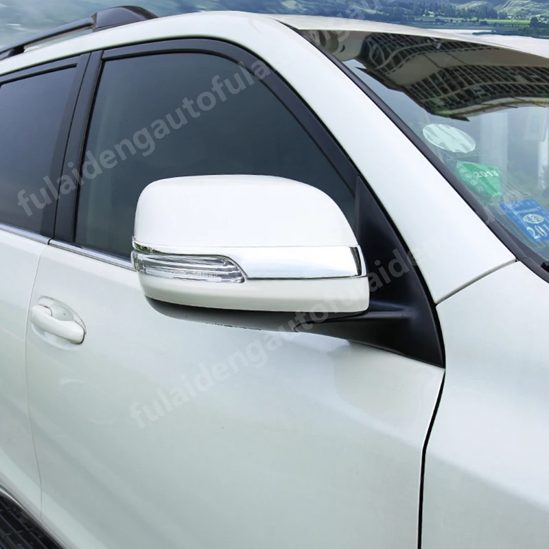 2шт для Toyota Land Cruiser LC200 2016-2020 ABS Хромированная полоса на боковые дверные зеркала