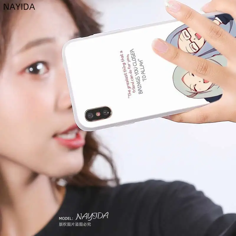 Мягкий чехол для iPhone 12 11 Pro X XS Max XR 6 7 8 G Plus SE 2020 5 S красивый мусульманских девушек и