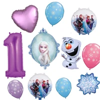 frozen party supplies 1st birthday balloon bouquet olaf elsa anna decorations purple number1 balloon for party supplies