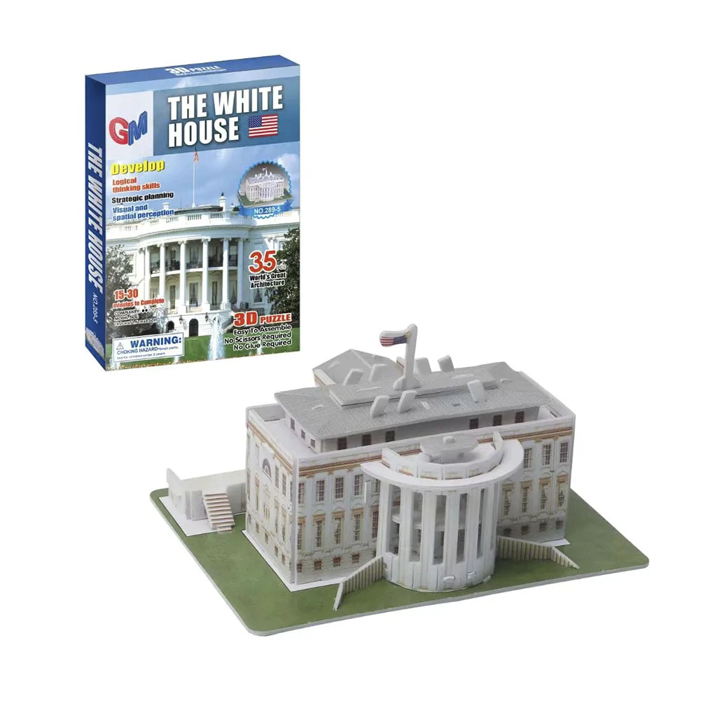 

Kids Toddler Puzzle DIY Intelligence 3D Puzzle Science and Education City Landscape Puzzle Toys Gift for Boys Girls