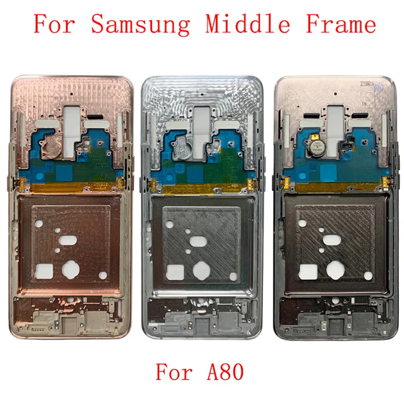 

Housing Middle Frame LCD Bezel Plate Panel Chassis For Samsung A80 A805 A90 5G A908 Phone Metal Middle Frame Replacement Parts