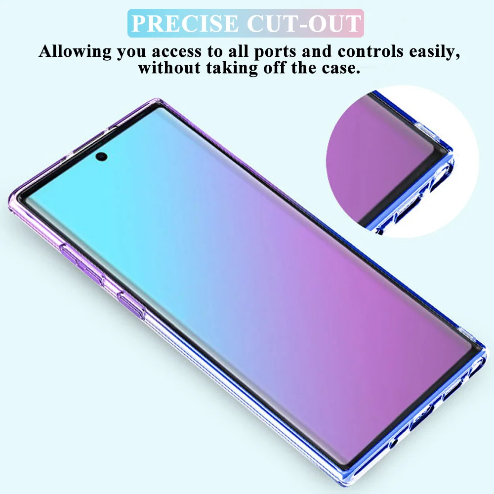 Note10 Pro защитный чехол для samsung Galaxy Note 9 Note9 8 10 градиент кожи 5G бампер Sansung Coque Not9 |