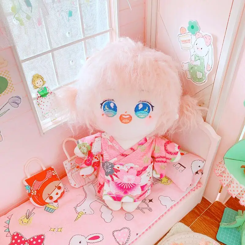 

sweet cherry blossom powder kimono dress 20cm suit 20cm star cotton doll clothes