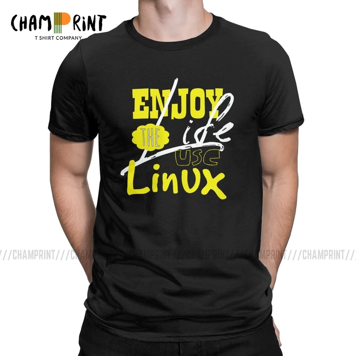 Мужская футболка с круглым вырезом программатором и | одежда