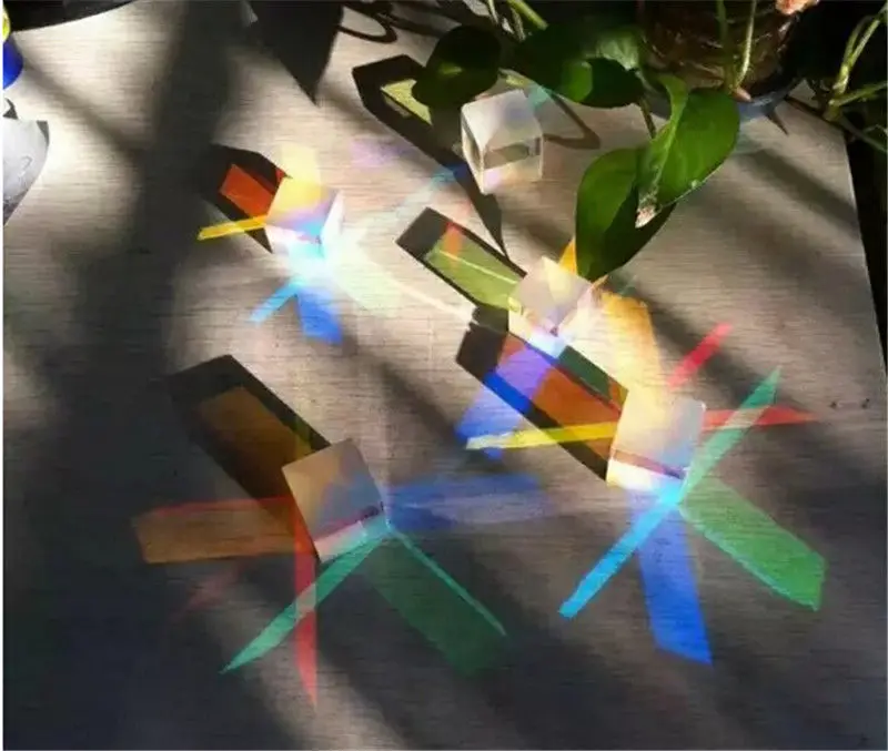 Излучатель RGB X-Cube Prism Combiner Splitter Cross Dichroic Decoration Physics Teaching Tools Photograph Research Educational Gift.