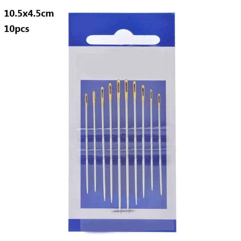 10pcs C Urijk, 12 шт., ручные швейные иглы, булавки, набор, самонарезающая вышивка, внутренние различные иглы для рукоделия, ремонта стежка, сделай сам - Цвет: 10pcs C
