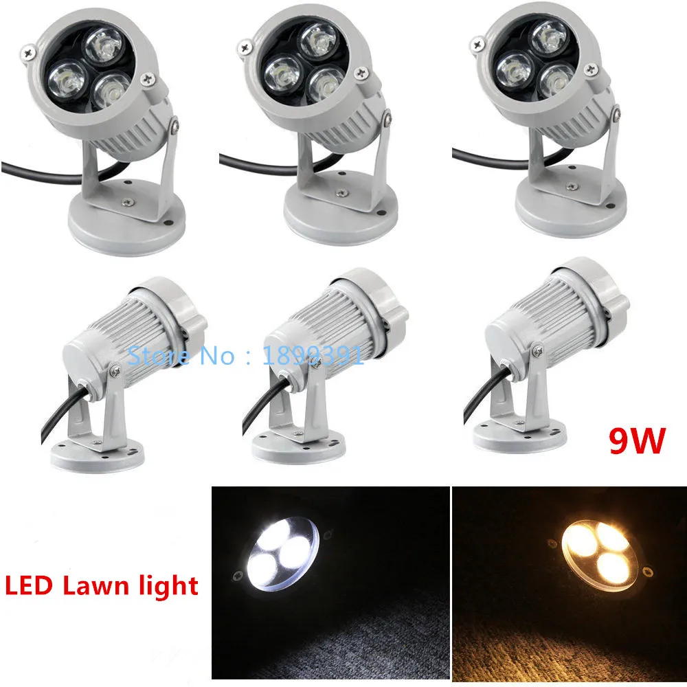 20 * DHL 9 Вт Светодиодный светильник для лужайки наружный ing IP65 DC/AC12V AC110V 220V