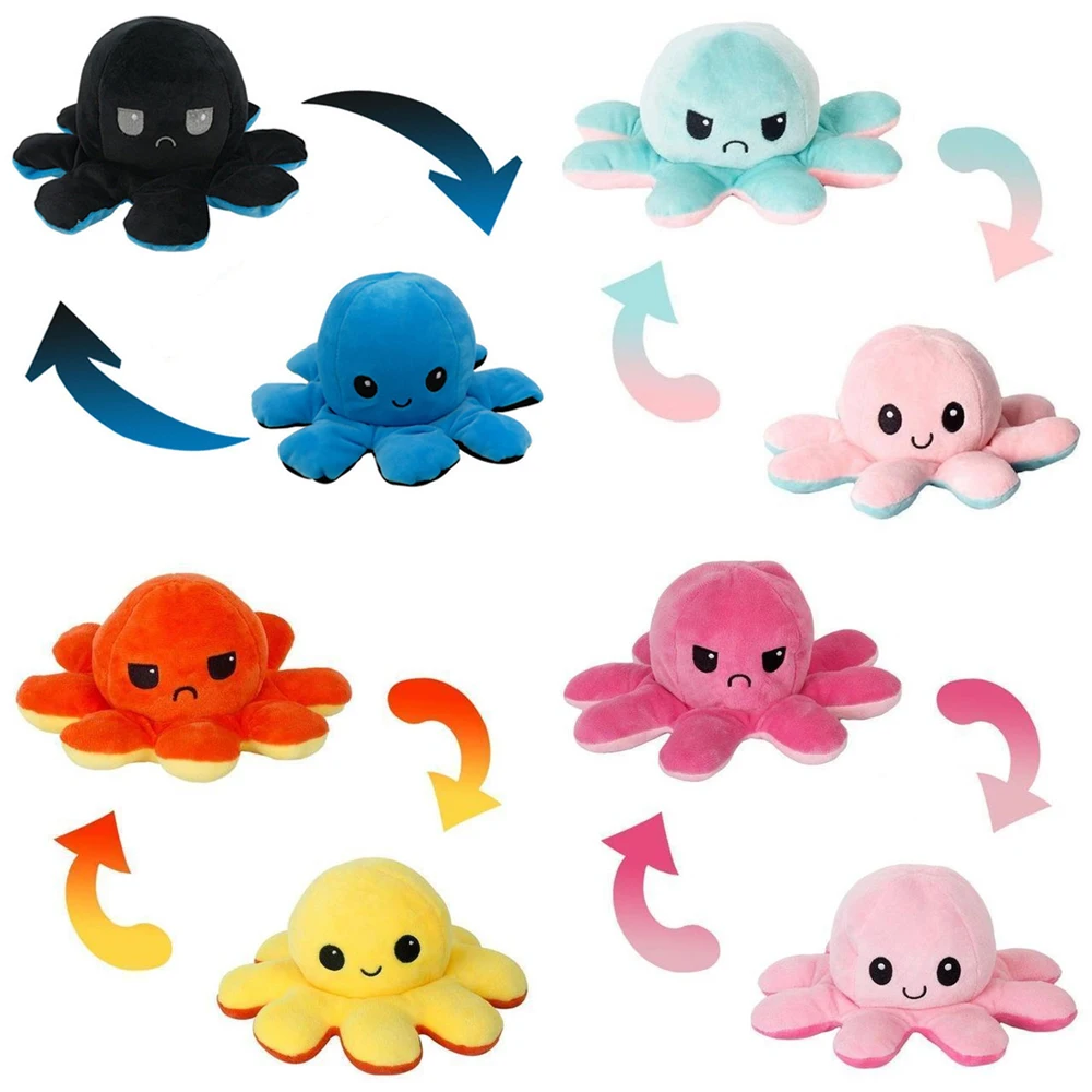 

Lovely Flip Plush Double Face Expression Doll Children's Christmas Double Face Flip Plush Toy Children's Birthday Gitf