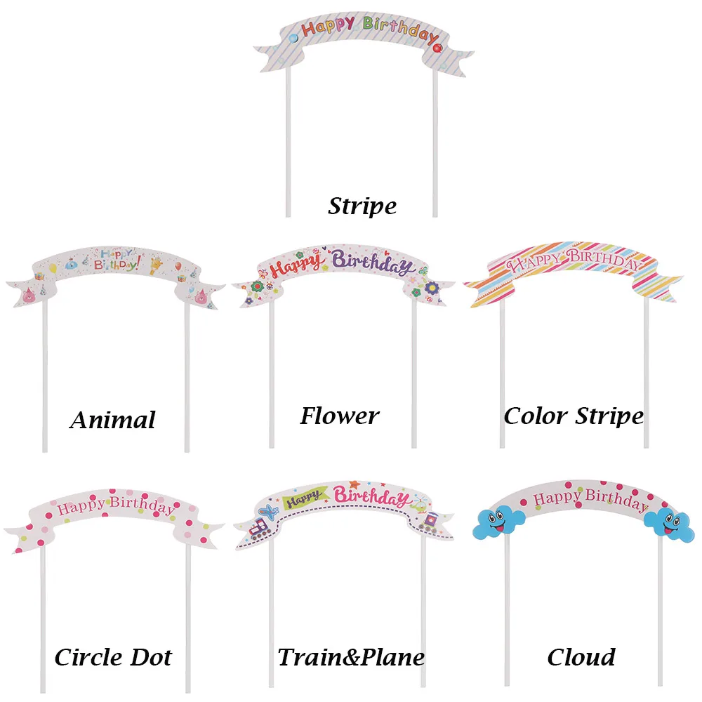 1 шт. новый баннер с днем рождения торт флаг Топпер кекс сделай сам украшение