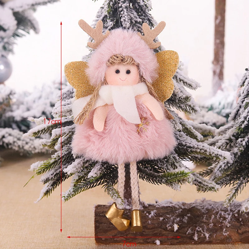 Милый ангел плюшевая кукла для девочек Рождество кулон в виде дерева висячие
