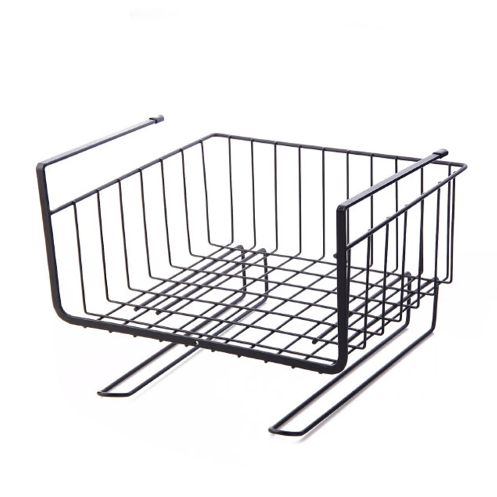 Iron Art Desk Home Wire Under Shelf Kitchen Storage Basket Organizer Cabinet Cupboard Cup Holder Pantry Dual Hook Bookshelf | Дом и сад