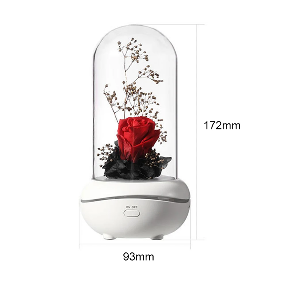 

Portable Colorful Atmosphere Light Creative Preserved Flower Fragrance Lamp Rechargeable USB Aroma Diffuser Household Gift