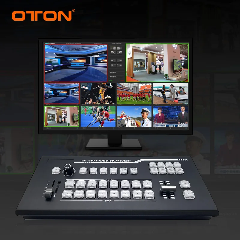 Oton 8 канальный цифровой SDI/HD MI Multiview прямая трансляция видео коммутатор Миксер с