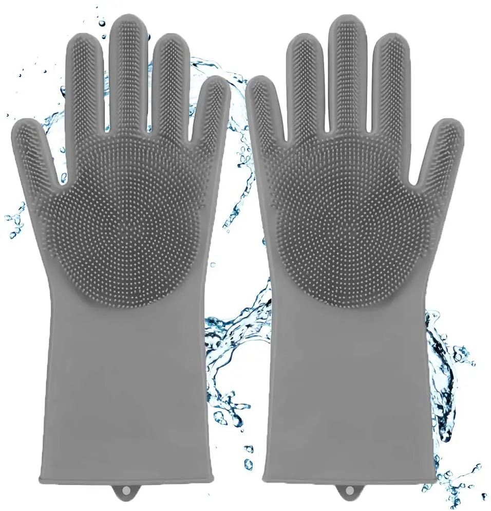 

1 пара многоразовые силиконовые перчатки для мытья посуды резиновая очистка перчатки для мытья посуды, мыть перчатки для уборки для Кухня В...