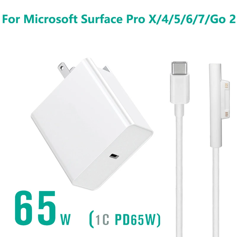 Зарядное устройство USB Type C PD для Microsoft Surface Pro 4 5 6 7 X 15V 4A 65W адаптер питания |