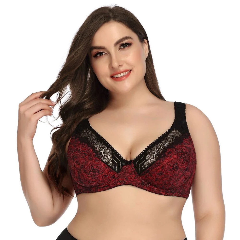 

Sexy Lace Women Bra Soft Nylon Ladies Underwear Girls Gathering Adjustable Bra FGBVT1