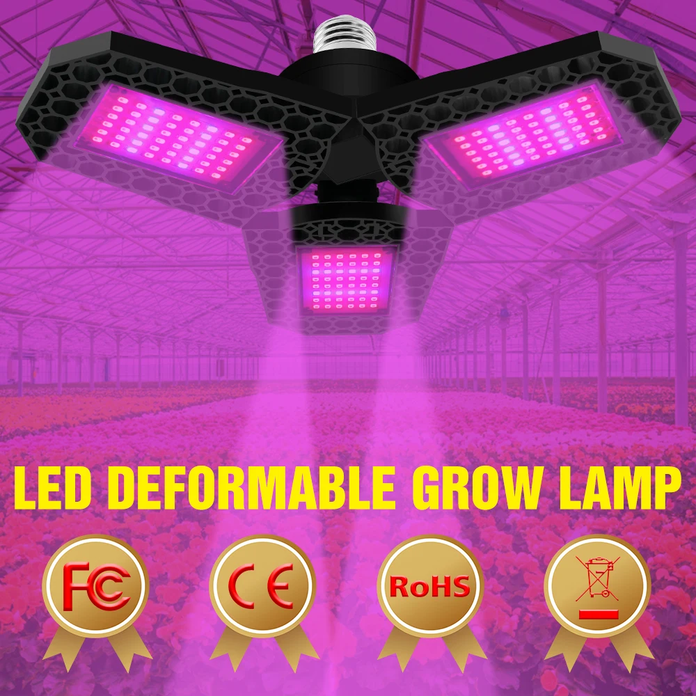 

220V LED Phyto Lamp 110V Full Spectrum Grow Light E27 Plant Bulb 40 60 80W Hydroponic Lamp Veg Flower Fito Light Growth Lighting
