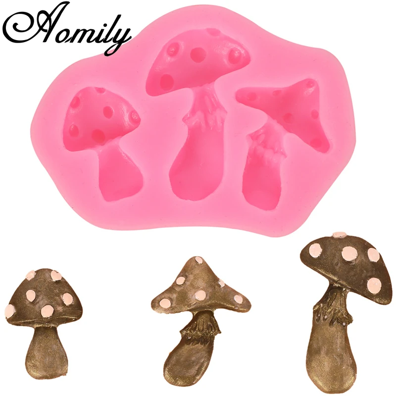 

Aomily Mushroom Silicone Mold Cake Molds Fondant Molds Sugar Craft Chocolate Moulds Tools Cake Decorating Baking Accessories