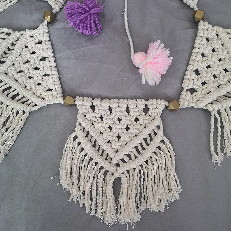 Макраме Тканый гобелен баннер ручной работы настенный домашний Настенный декор