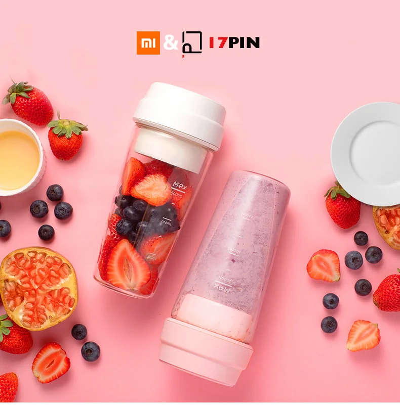 Xiaomi электрическая соковыжималка для фруктов, ручной смузи, блендер, перемешивание, перезаряжаемая мини-портативная чашка для сока, вода 3