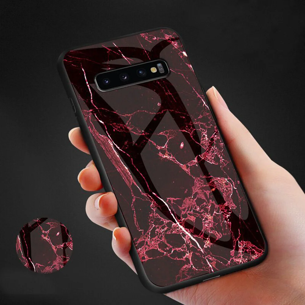 Чехлы для телефонов применяются к samsung galaxy s8 s9 s10 plus s10e note10 pro tpu закаленное стекло
