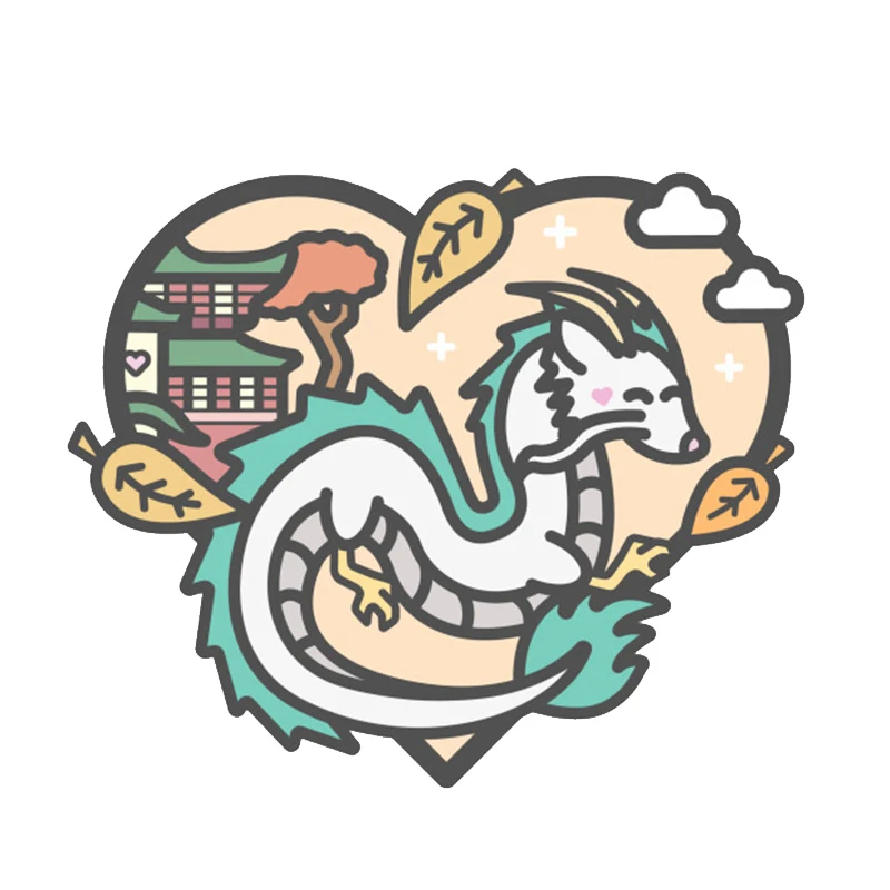 Эмалированная брошь Haku с изображением манги дракона из сериала унесенные