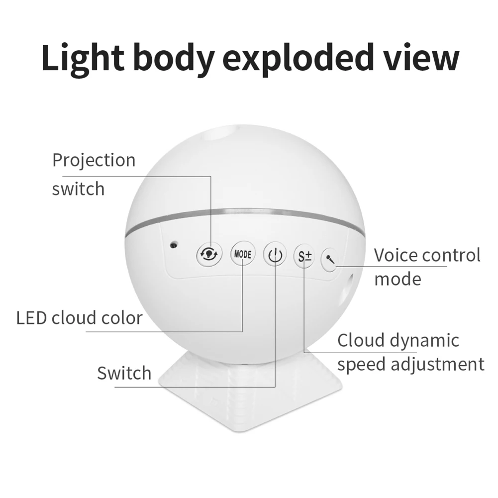 

USB Starry Sky Projection Lamp Water Grain LED Laser Mini Fairy Night Light