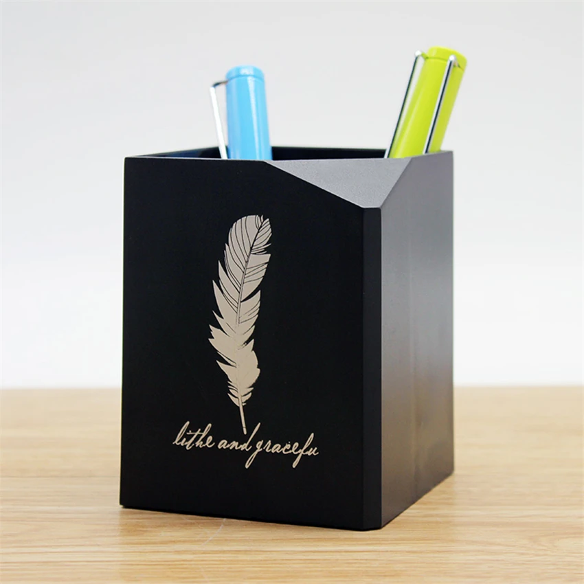 Office School Simple Fashion Plastic Pen Holder Desktop Organizer Pencil Rulers Storage Case Home Makeup Brushes Container | Канцтовары