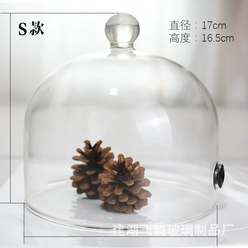 

Glass Smoked Cover Cake Bread Cover Food Dim Sum Artistic Dish Cover Hotel and Restaurant Products Molecular Cuisine Tableware