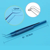 titanium utrata capsulorhexis forceps curved angle 105mm long tape location ophthalmic instrument surgical