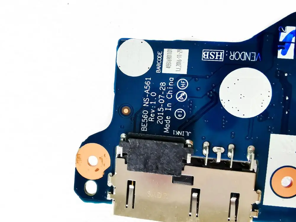 Оригинальный Для Lenovo E560 E565 Плата USB BE560 NS-A561 испытанное хорошее Бесплатная