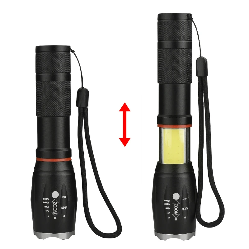 

Simple Small Black Flashlight Portable Stretch Zoom Fishing Led Flashlight Design Lampe Torche Led Portable Lighting EC50SD