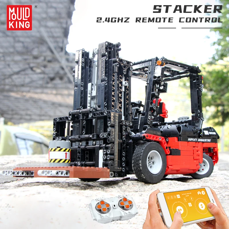 

MOULD KING Remote Control Building Blocks Stacker Truck Model 1/10 High-Tech Bricks Collection Outdoor Toys Children Gift