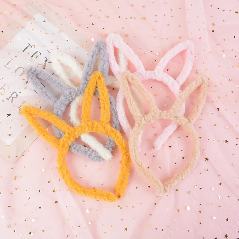 

New Fashion Cute Rabbit Ears Headband Headwear Wash Makeup Funny Rabbit Ears Headband Birthday Party Hair Accessories 2021