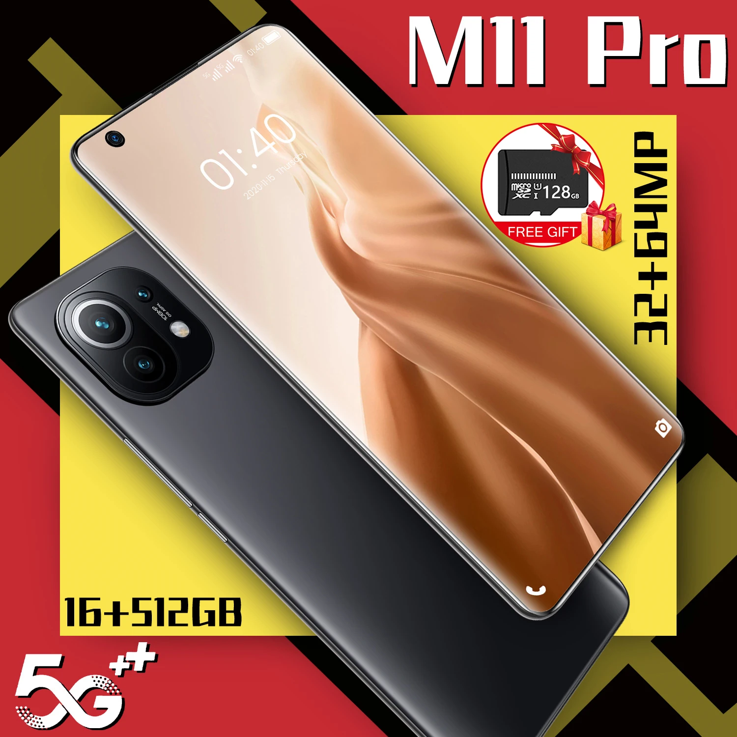 Xiaomi-tel&eacute;fono inteligente M11 Pro versi&oacute;n Global, Smartphone de 7,3 pulgadas, 16G, 512G, 5G, c&aacute;mara de 48MP, 6800mAh, Tarjeta SIM Dual, Google, GPS, WiFi-1