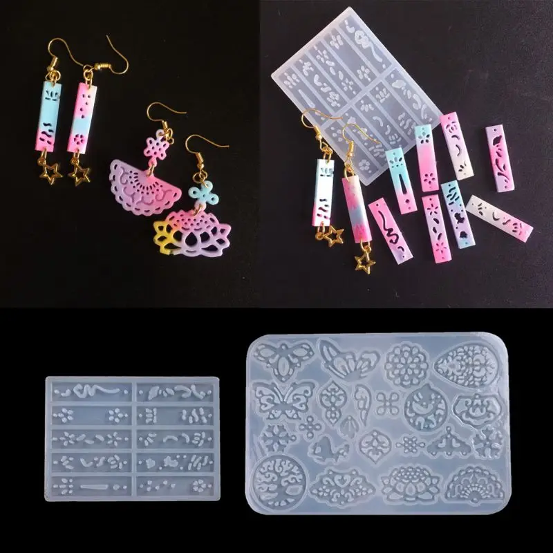 

2Pcs Ancient Earrings Hairpin Necklace Pendant Resin Mold Jewelry Making Tools