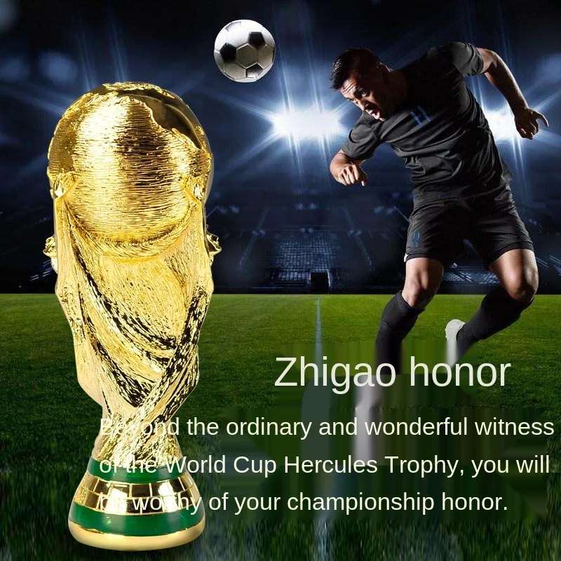

European Golden Resin Football Trophy World Champions Soccer Trophies Mascot Modern Fan Gift Home Office Decoration Crafts Decor