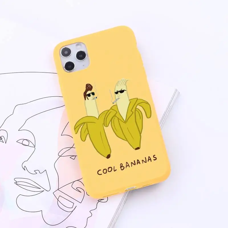 

Lovely Cartoon Funny Banana luxury Phone Case cover Candy Color for iPhone 6 7 8 11 12 s mini pro X XS XR MAX Plus