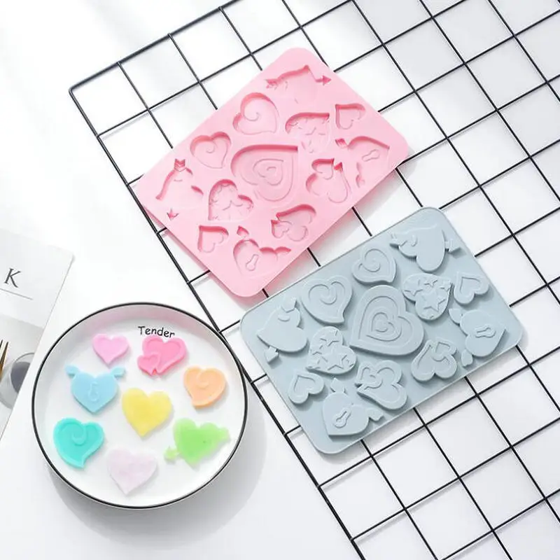 

DIY сердце Печенье Шоколадный Декор эпоксидная смола силиконовая форма ювелирные изделия наполнители Кулон Аксессуар Подвески ручной работ...