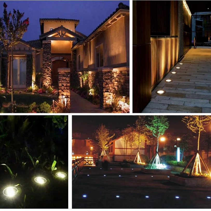 Светодиодный светильник для газона на солнечной батарее из нержавеющей стали