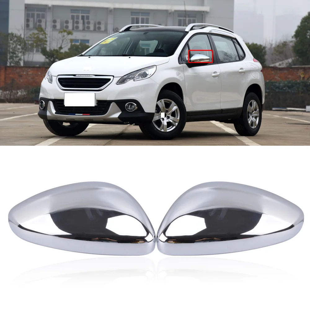 Крышка QX 1 пара для Peugeot 2008 208 14 17 хромированная крышка внешнего зеркала заднего