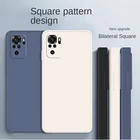 Оригинальный квадратный жидкий силиконовый чехол для Xiaomi Redmi Note 10 Pro 10s 8 9S 9 Redmi 9T 9AT 9A 9C Poco X3 NFC F3 M3 Mi 11 Lite