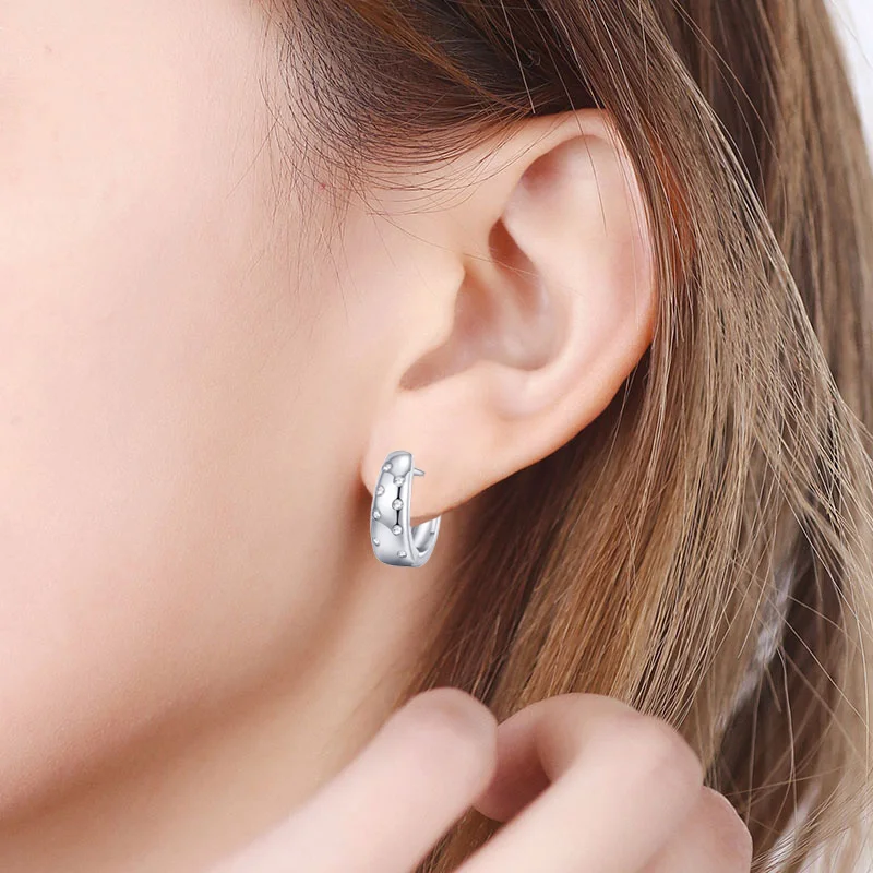 Женские маленькие медные серьги MAIKALE простые гвоздики u образной формы с фианитом